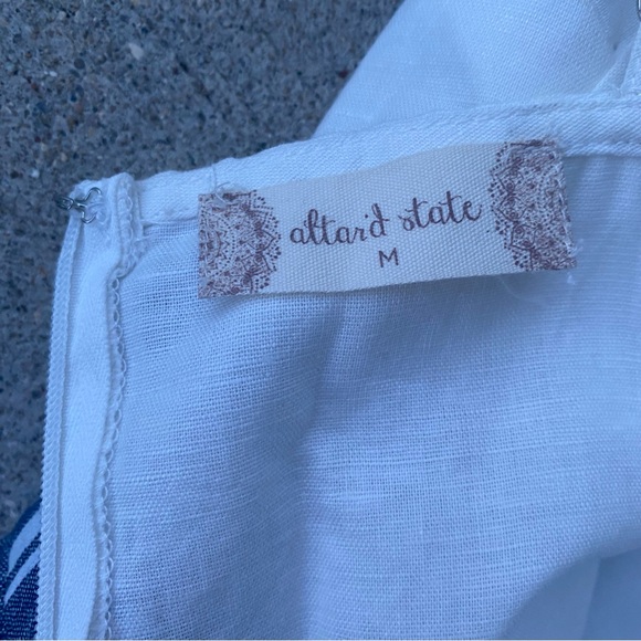 NWT Altar’d State Striped Pant Wide Leg Jumpsuit in Blue & White / Medium - Picture 5 of 12